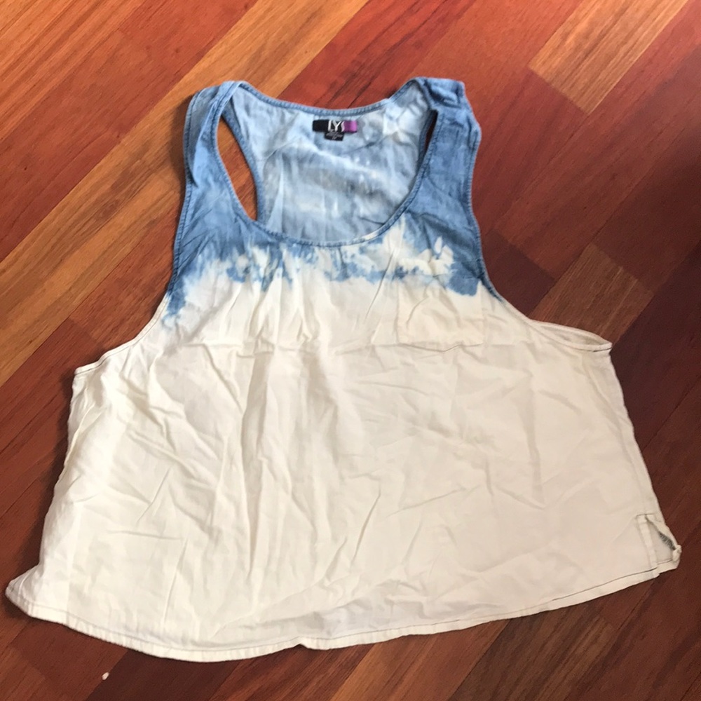 3x ombré denim tank